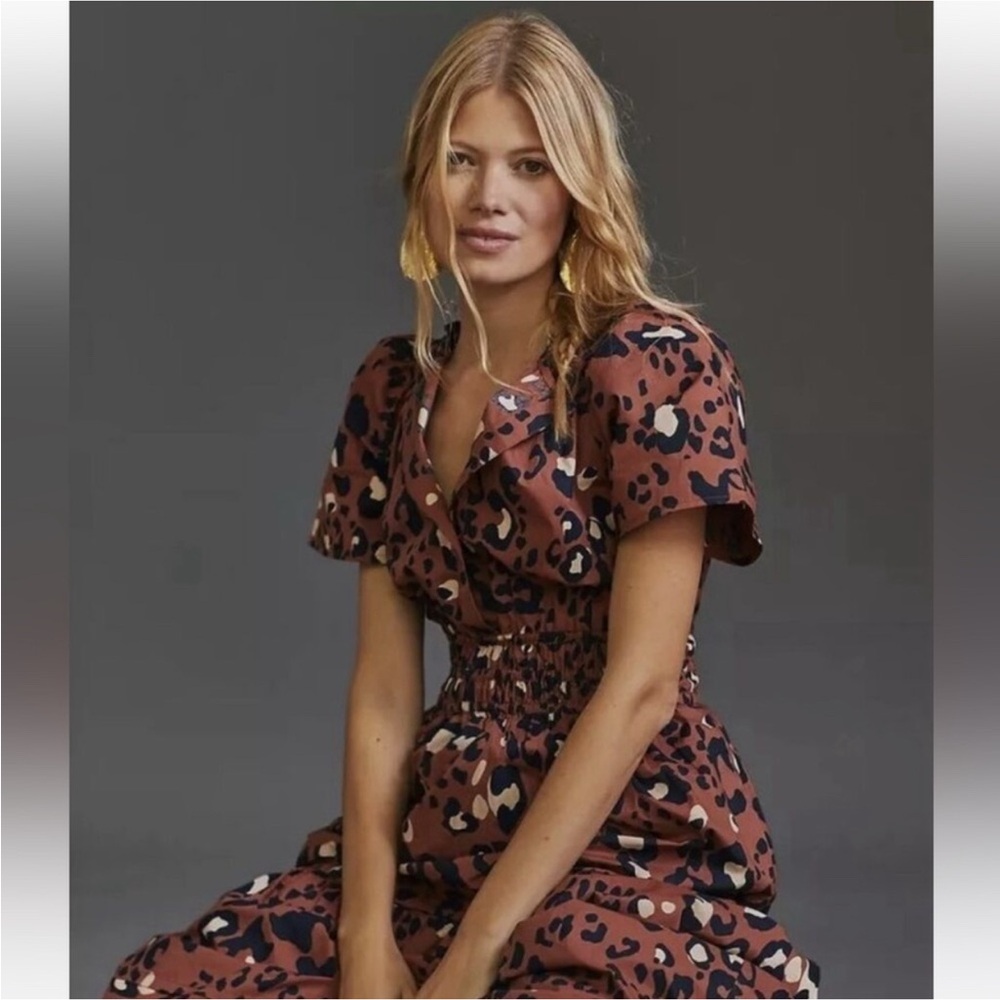 Maeve by Anthropologie Leopard Somerset Maxi Dress